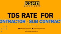 TDS Rate for Contractor /Sub Contractor.